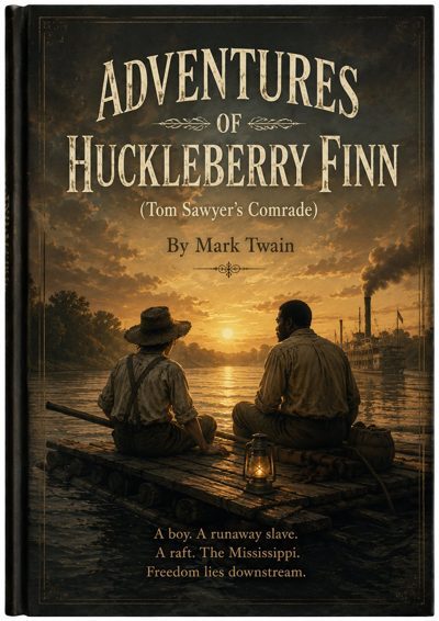 Cover of Adventures of Huckleberry Finn by Mark Twain
